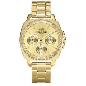 Coach BOYFRIEND Gold Tone Stainless Chronograph